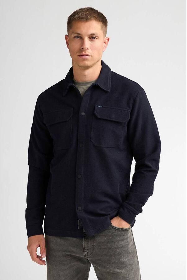 Petrol Industries regular fit overshirt donkerblauw