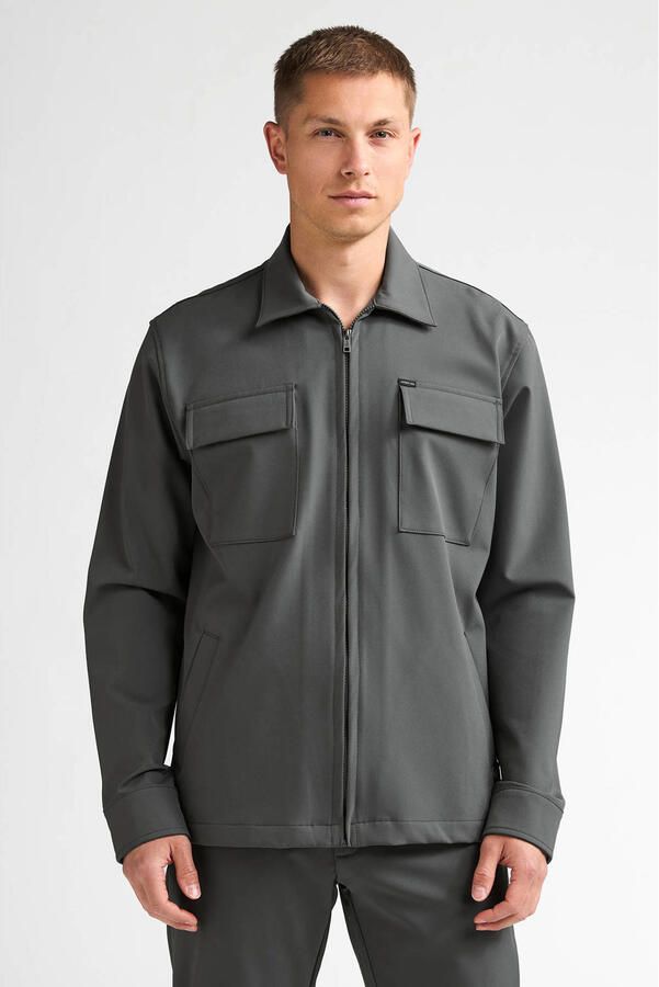 Petrol Industries regular fit overshirt groen