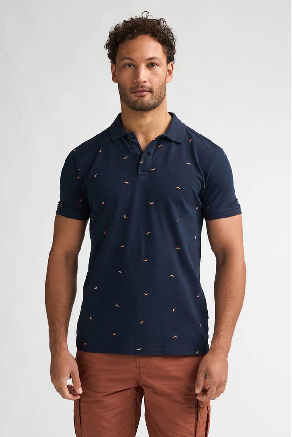 Petrol Industries regular fit polo donkerblauw