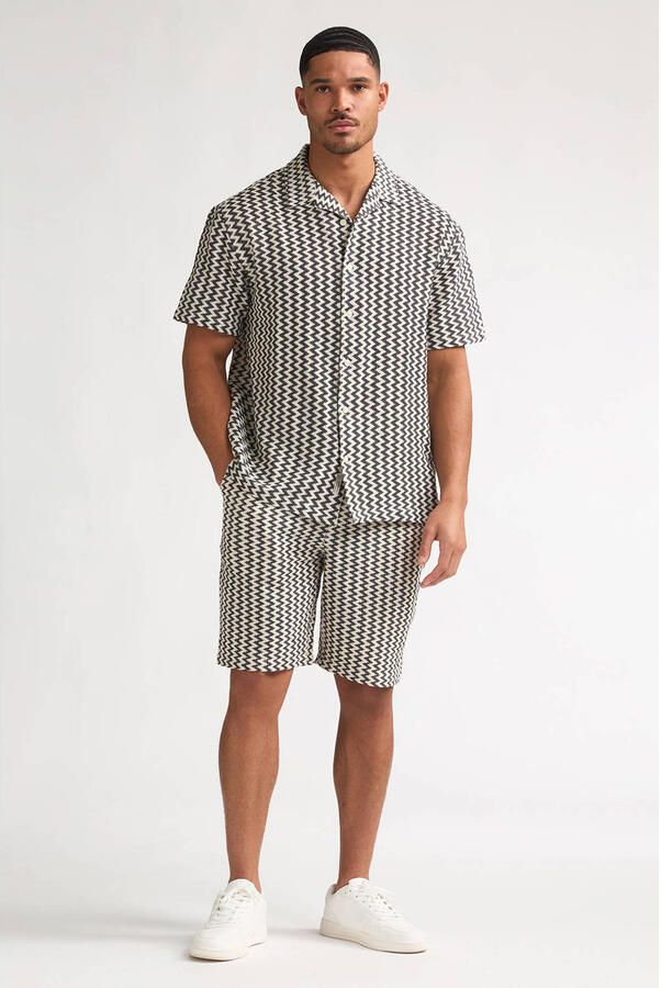 Petrol Industries regular fit short met print ecru - Foto 3