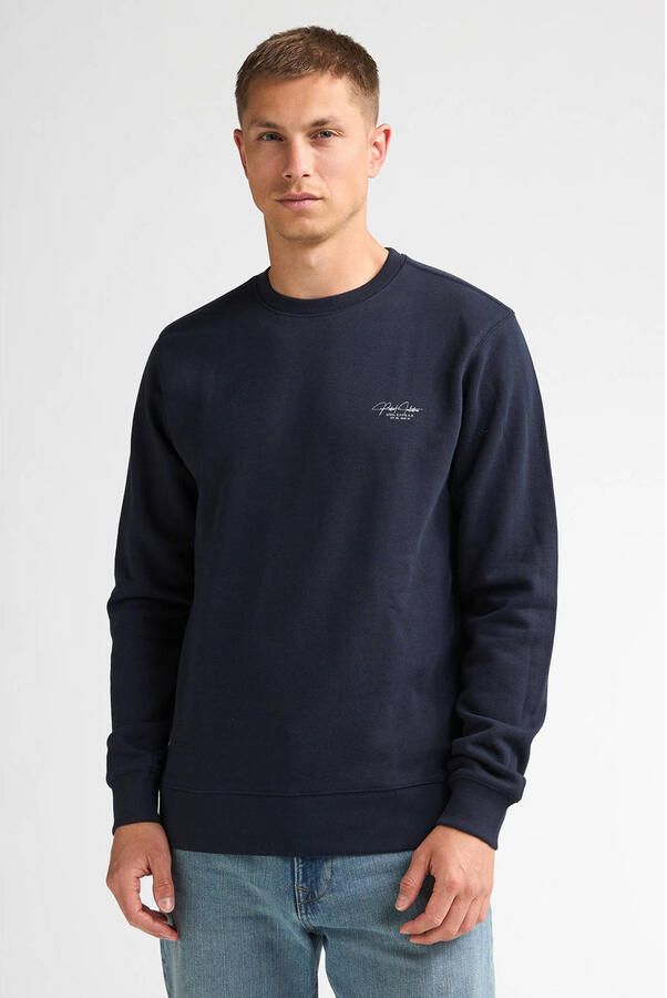 Petrol Industries regular fit sweater met backprint donkerblauw