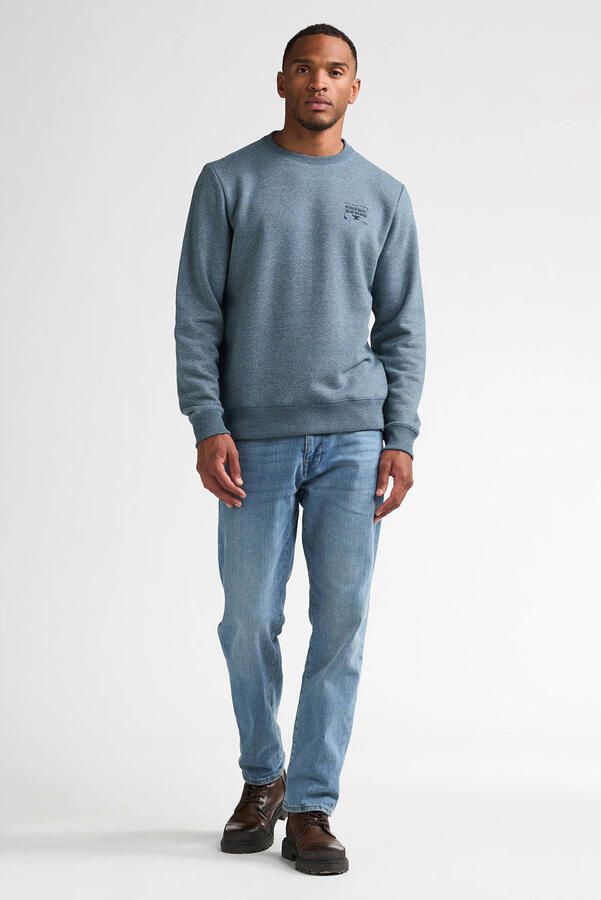 Petrol Industries regular fit sweater met borduursels blauw - Foto 2