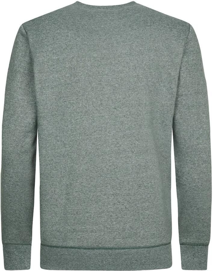 Petrol Industries regular fit sweater met borduursels groen
