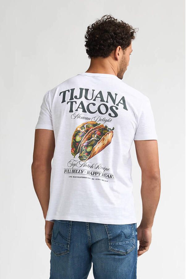 Petrol Industries regular fit T-shirt met backprint wit - Foto 2
