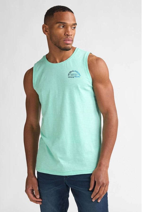 Petrol Industries regular fit tanktop groen