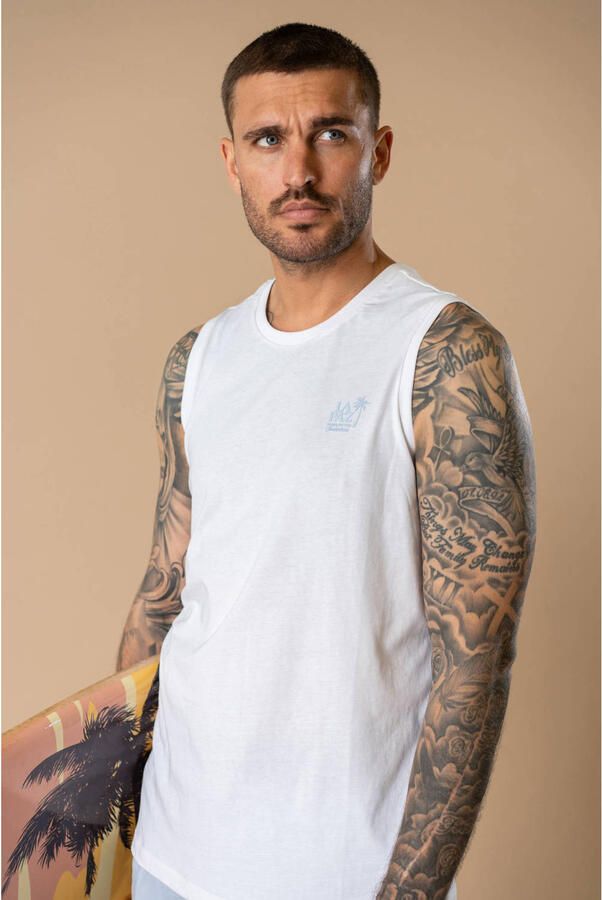 Petrol Industries regular fit tanktop wit