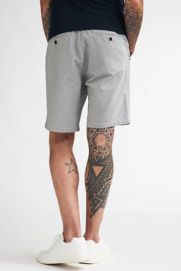 Petrol Industries regular gestreepte chino short ecru - Foto 3