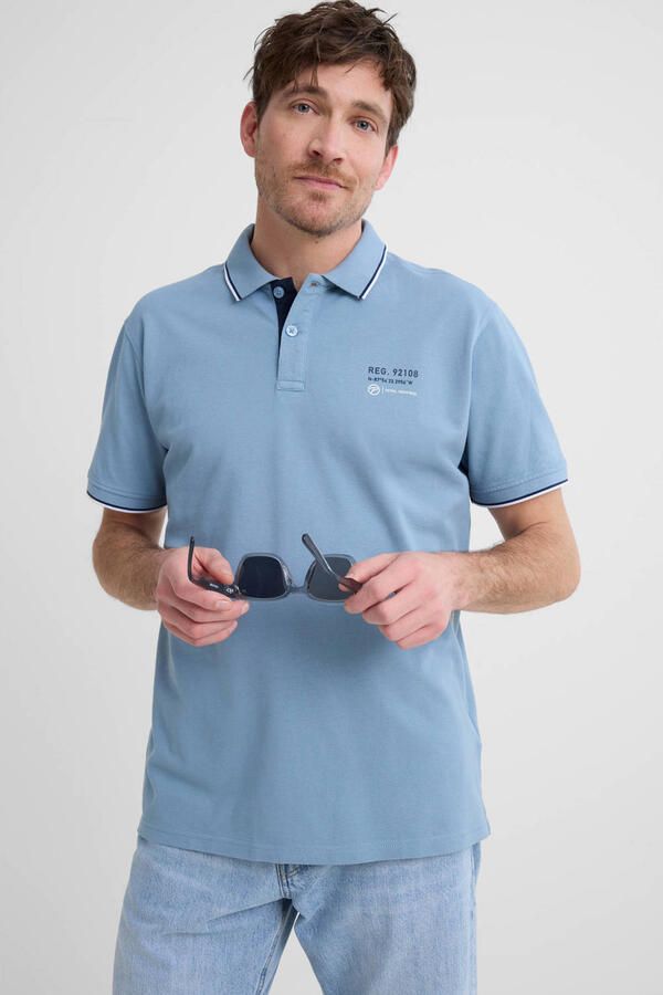 Petrol Industries regular polo blauw - Foto 3