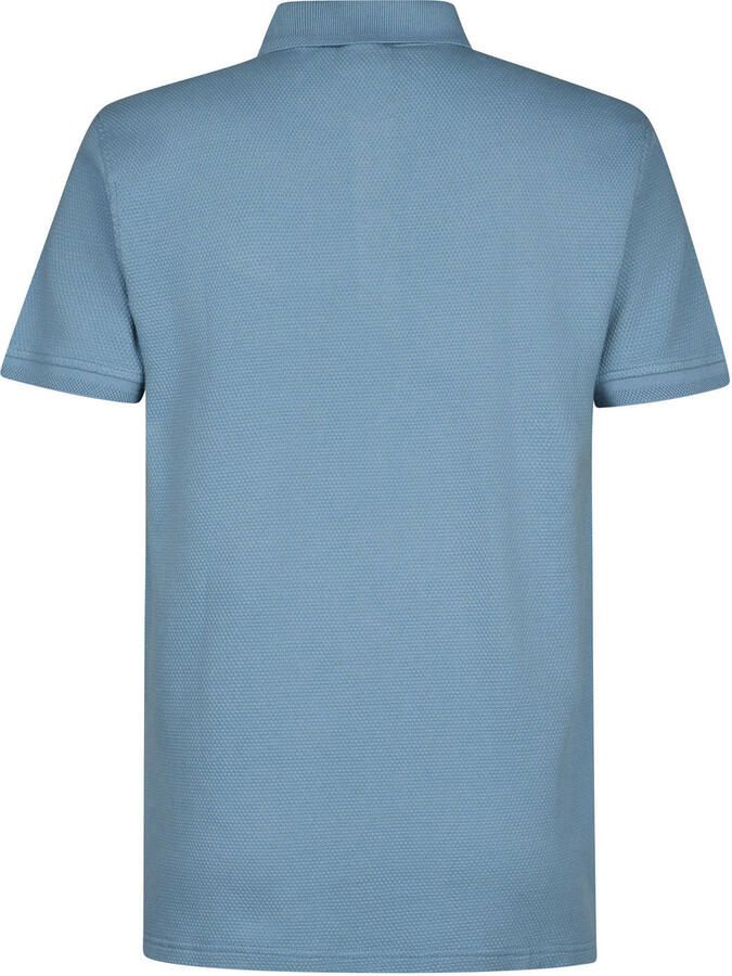 Petrol Industries regular polo blauw met textuur - Foto 2