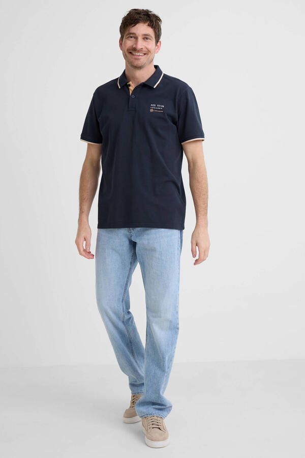 Petrol Industries regular polo donkerblauw - Foto 2