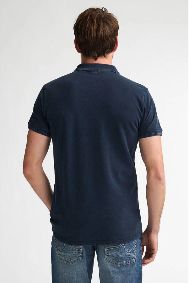 Petrol Industries regular polo donkerblauw - Foto 3
