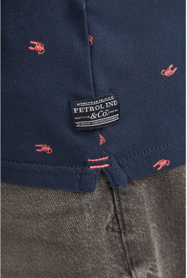 Petrol Industries regular polo donkerblauw - Foto 2