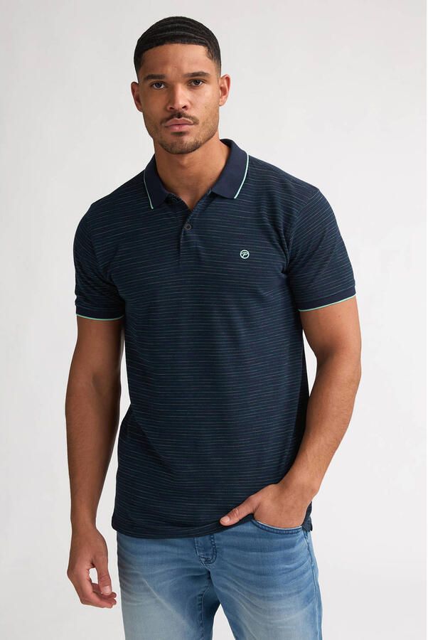 Petrol Industries regular polo donkerblauw