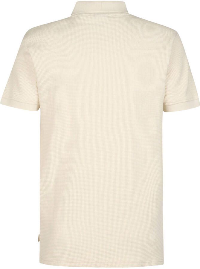 Petrol Industries regular polo ecru met textuur - Foto 3