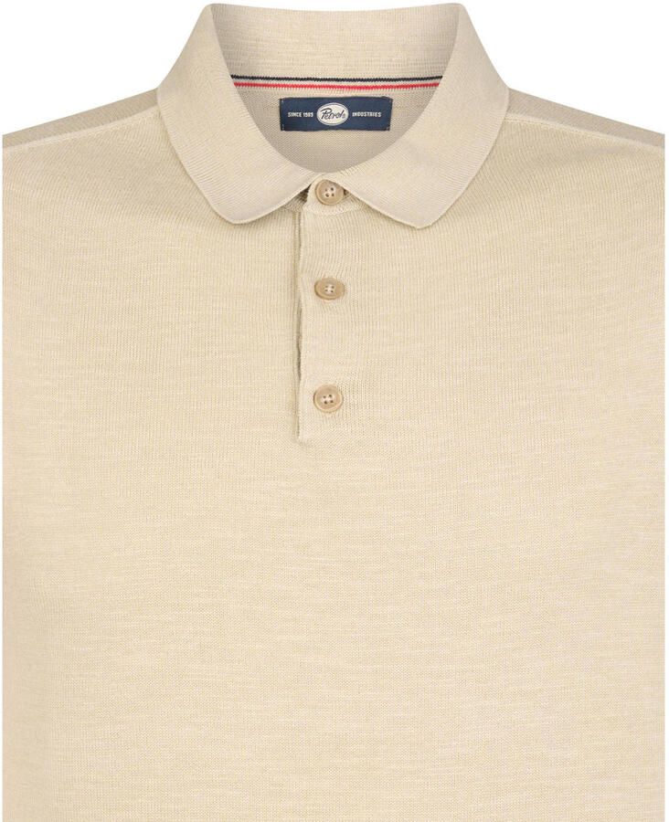 Petrol Industries regular polo fijn gebreid beige - Foto 2