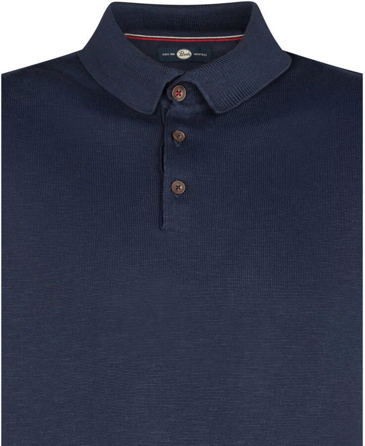 Petrol Industries regular polo fijn gebreid donkerblauw - Foto 2