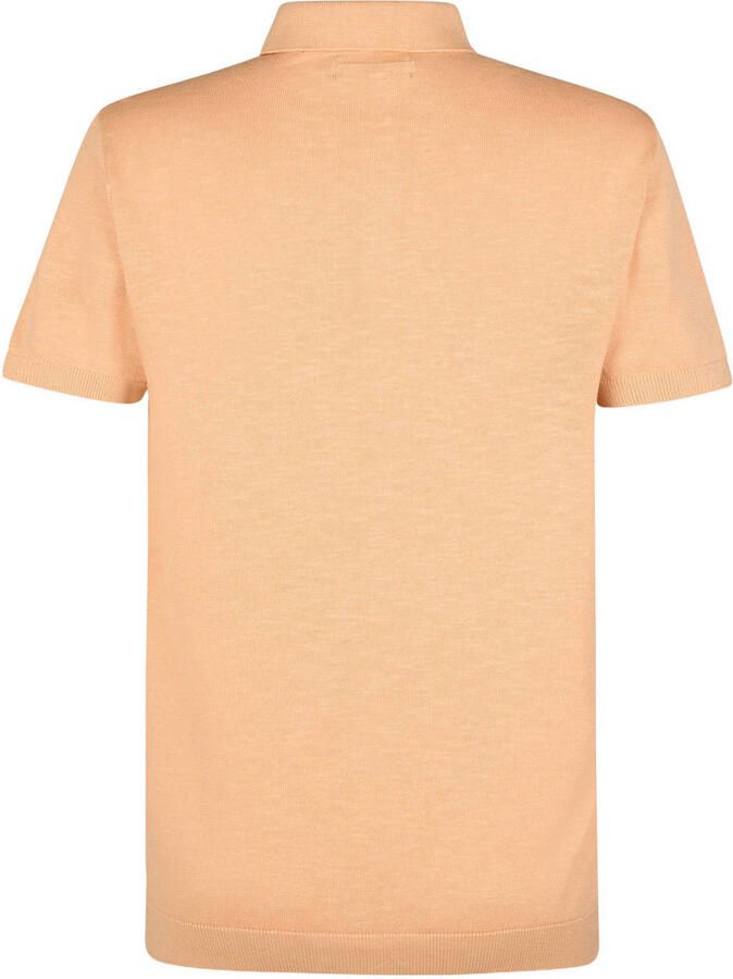 Petrol Industries regular polo fijn gebreid oranje - Foto 2
