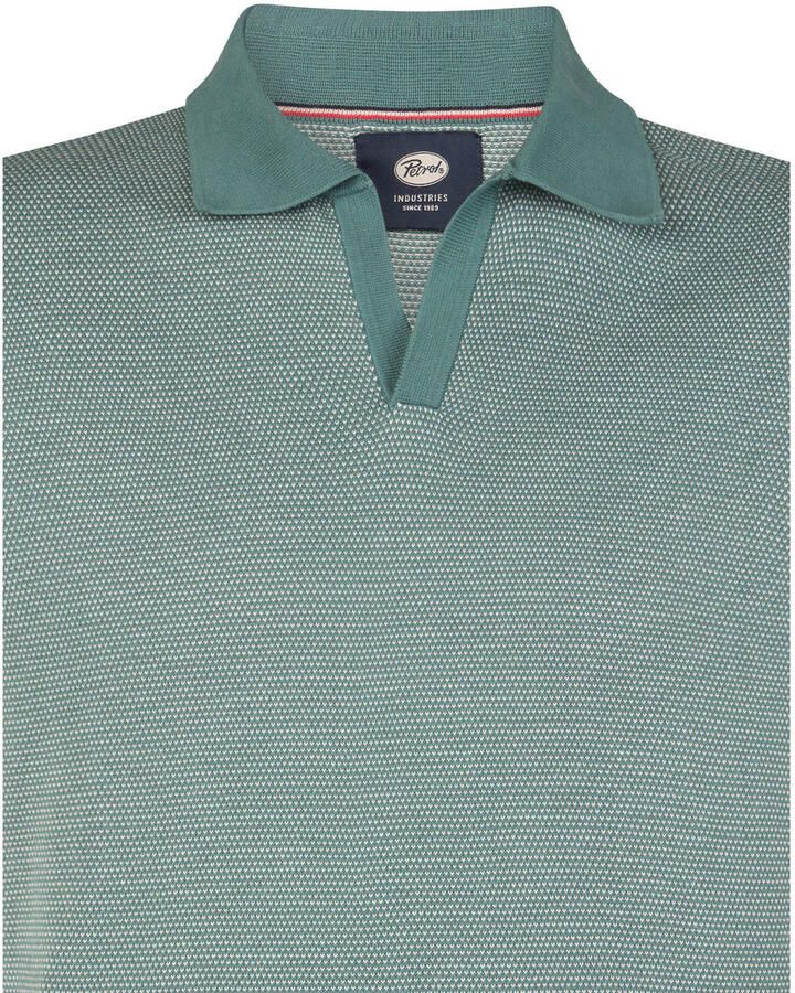 Petrol Industries regular polo gebreid groen