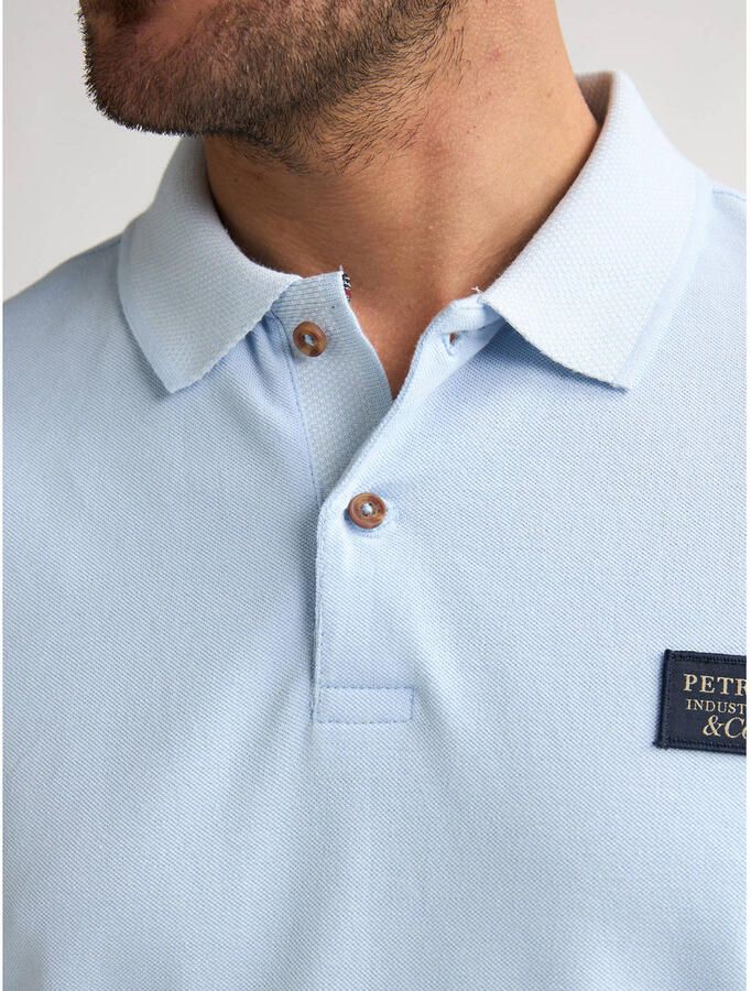 Petrol Industries regular polo lichtblauw - Foto 2