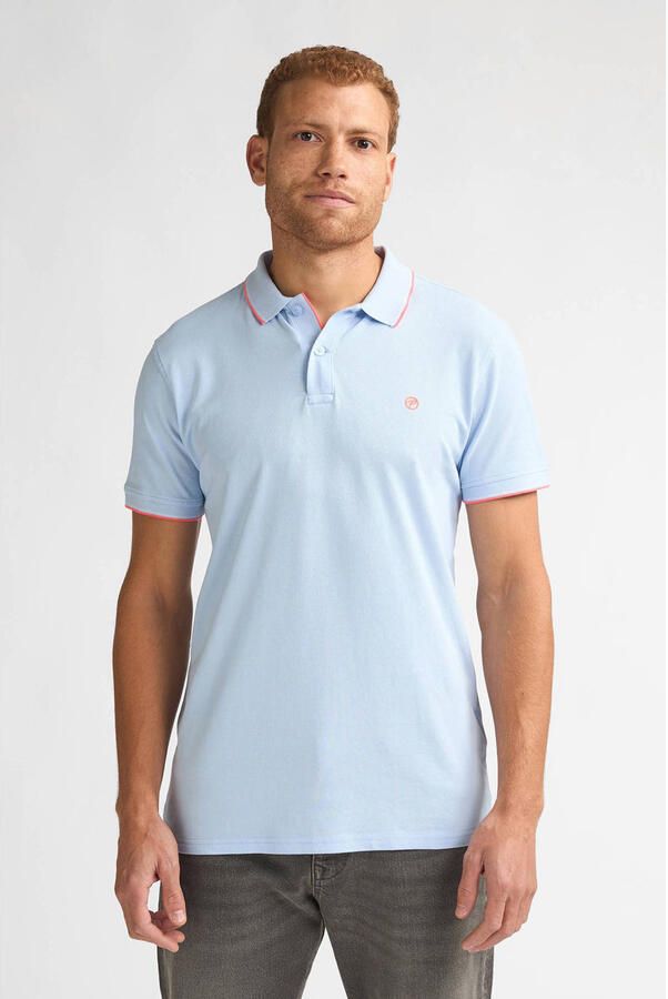Petrol Industries regular polo lichtblauw