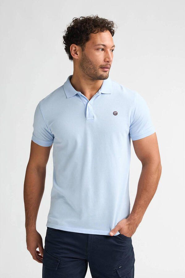 Petrol Industries regular polo lichtblauw