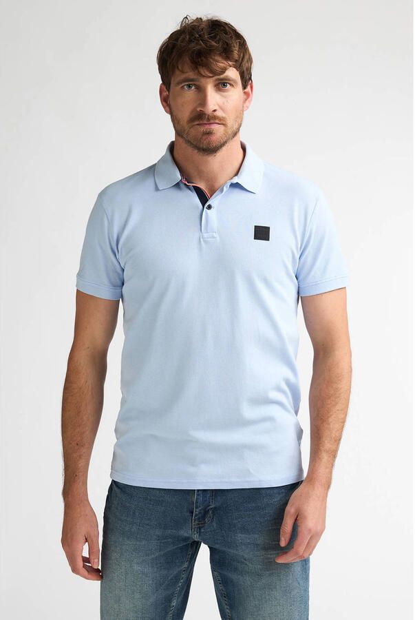 Petrol Industries regular polo lichtblauw