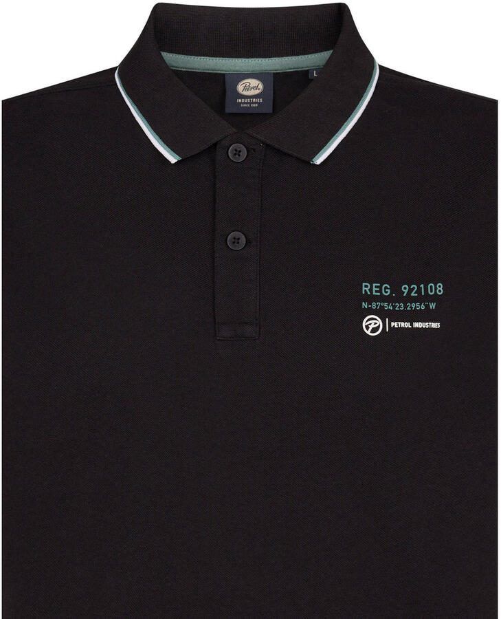 Petrol Industries regular polo zwart