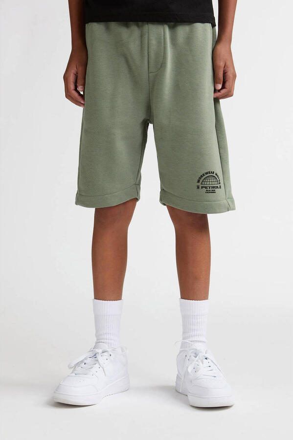 Petrol Industries regular sweatshort groen