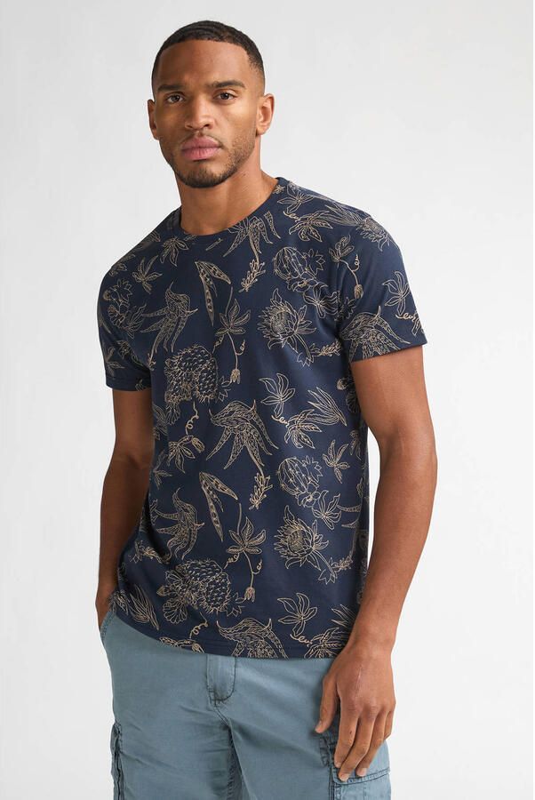 Petrol Industries regular T-shirt donkerblauw