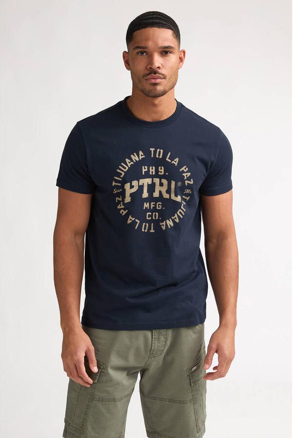 Petrol Industries regular T-shirt donkerblauw