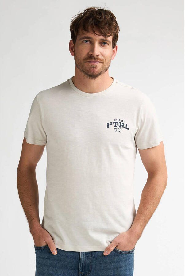 Petrol Industries regular T-shirt ecru