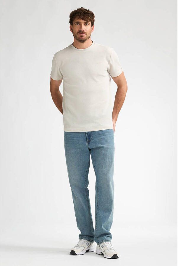 Petrol Industries regular T-shirt ecru met textuur - Foto 2