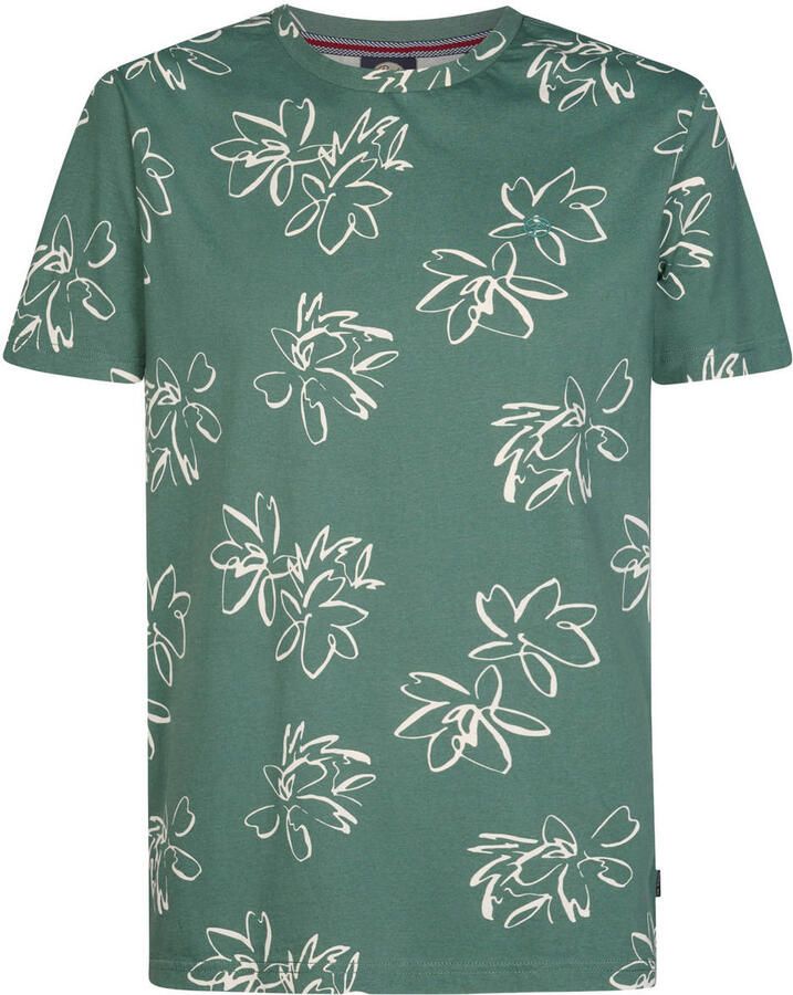 Petrol Industries regular T-shirt groen