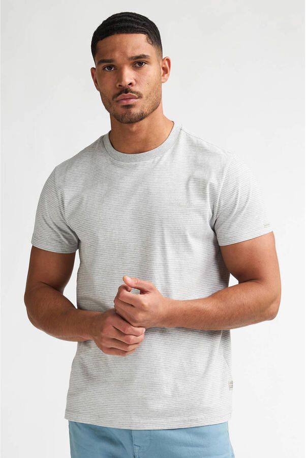 Petrol Industries regular T-shirt lichtgrijs