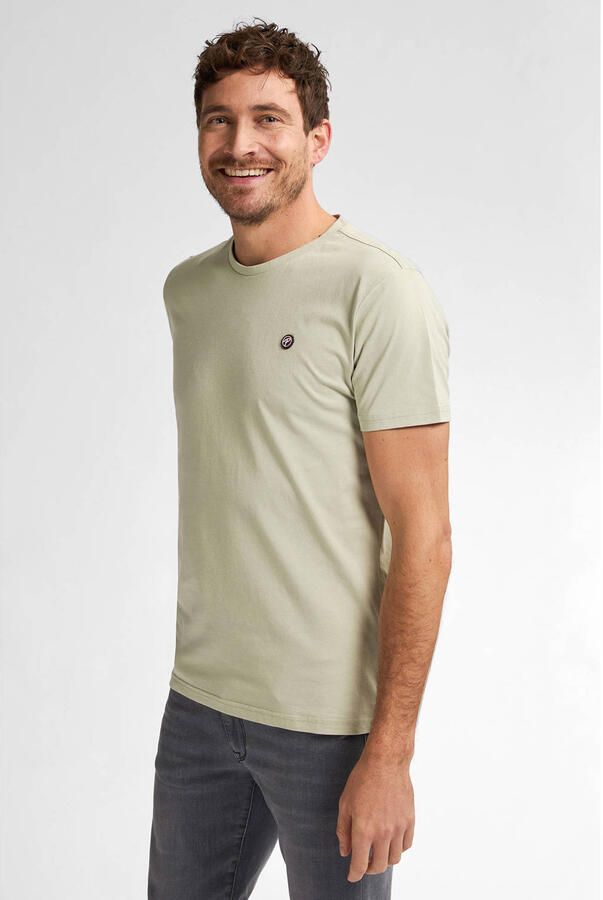 Petrol Industries Shirt met ronde hals met geborduurd logo
