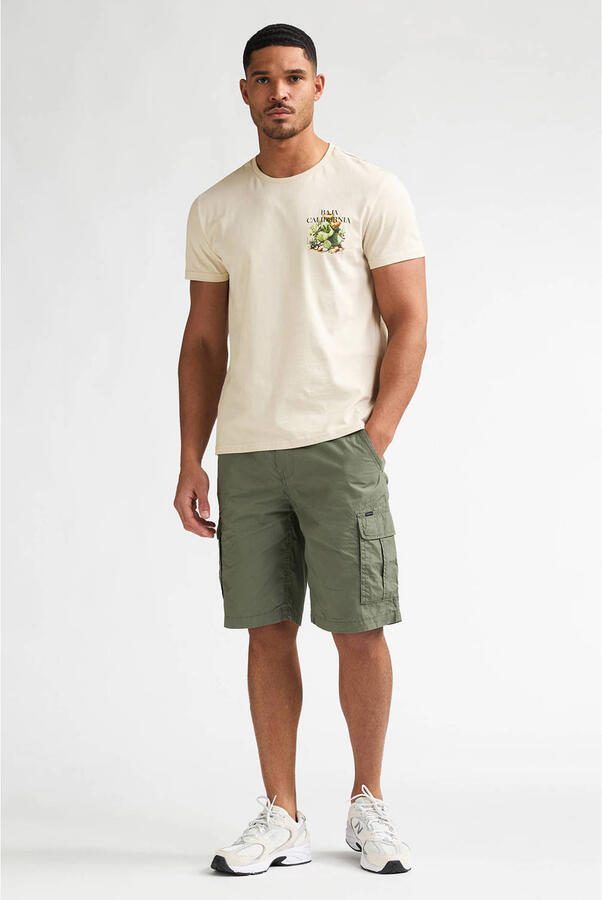 Petrol Industries regular T-shirt met backprint beige - Foto 3