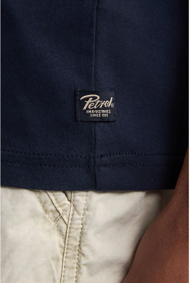 Petrol Industries regular T-shirt met backprint donkerblauw - Foto 2