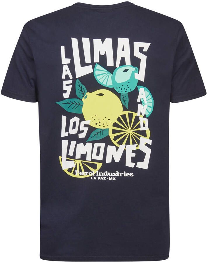 Petrol Industries regular T-shirt met backprint donkerblauw - Foto 2