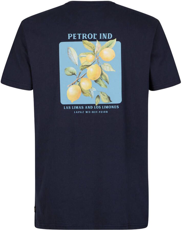 Petrol Industries regular T-shirt met backprint donkerblauw - Foto 2