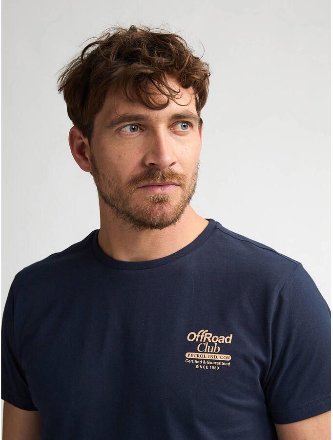 Petrol Industries regular T-shirt met backprint donkerblauw - Foto 2