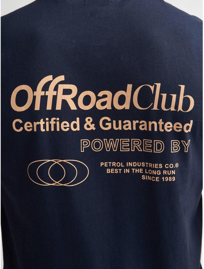 Petrol Industries regular T-shirt met backprint donkerblauw - Foto 3