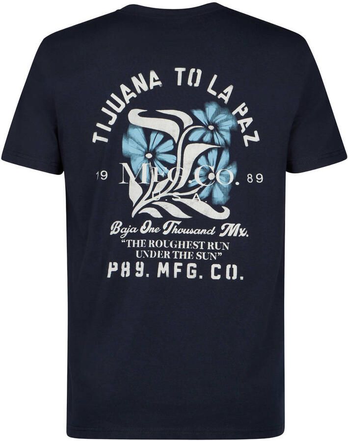 Petrol Industries regular T-shirt met backprint donkerblauw - Foto 2