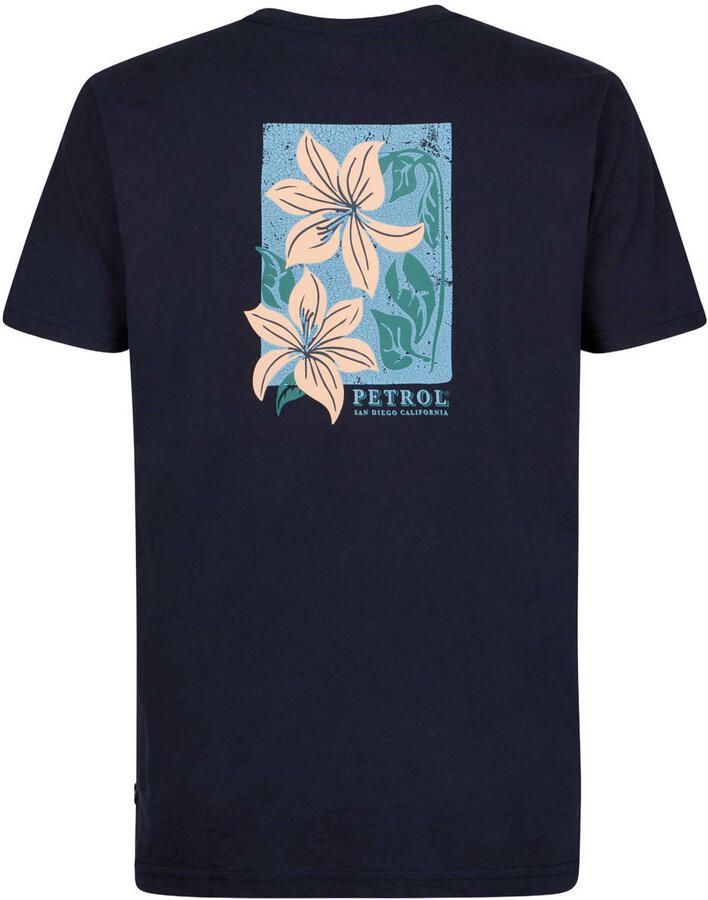 Petrol Industries regular T-shirt met backprint donkerblauw - Foto 2