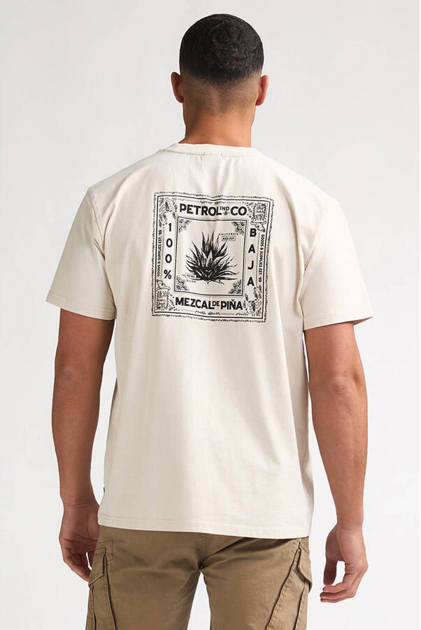 Petrol Industries regular T-shirt met backprint ecru - Foto 3