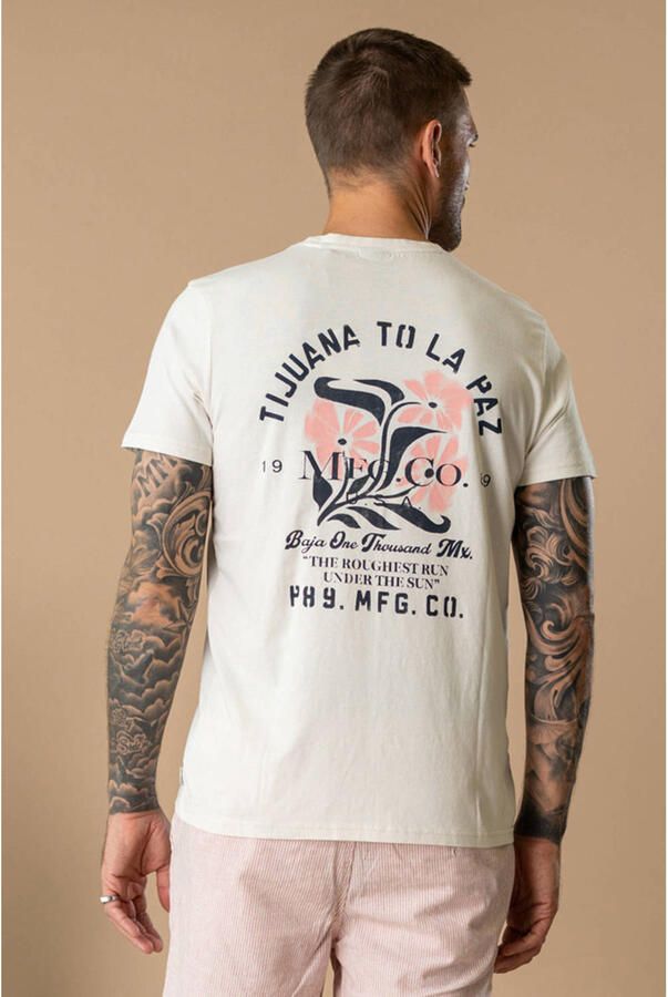 Petrol Industries regular T-shirt met backprint ecru - Foto 2