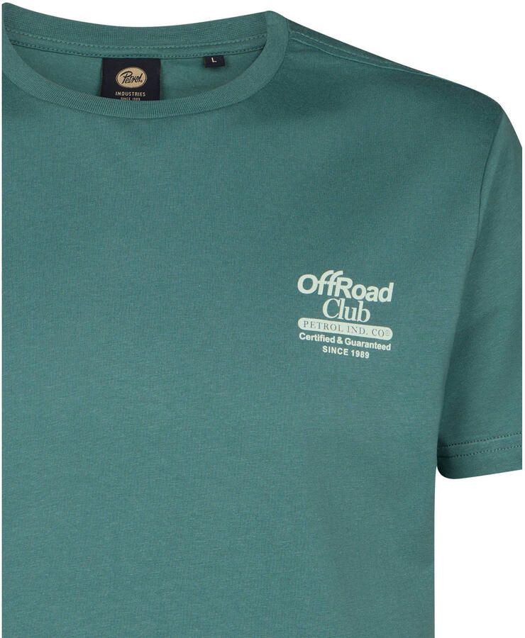 Petrol Industries regular T-shirt met backprint groen - Foto 2