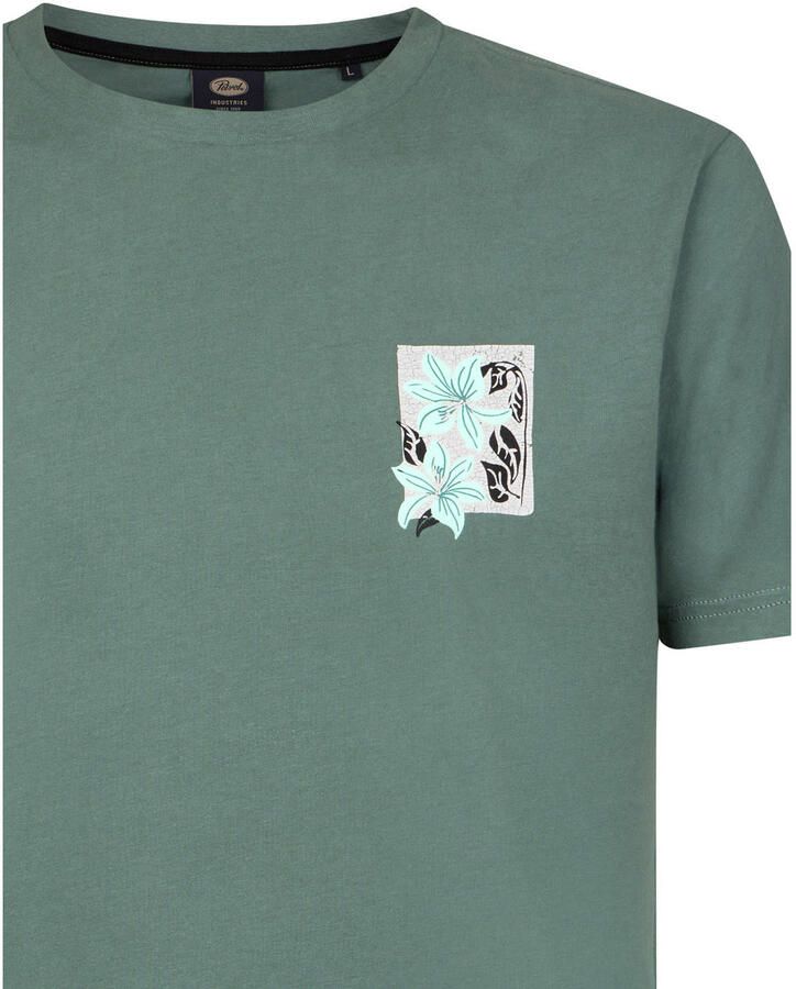 Petrol Industries regular T-shirt met backprint groen - Foto 2