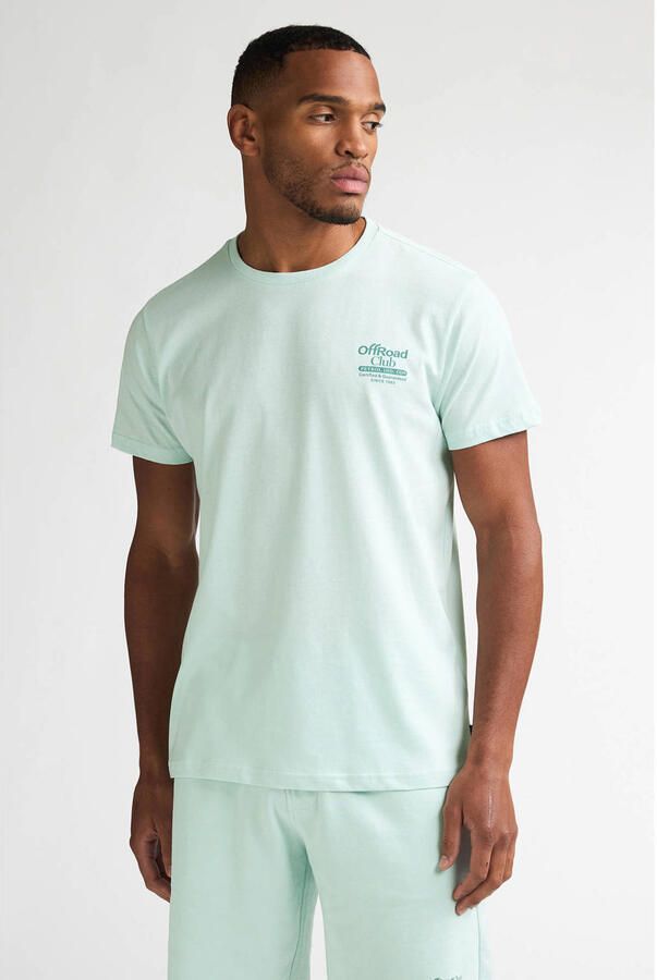 Petrol Industries regular T-shirt met backprint mintgroen