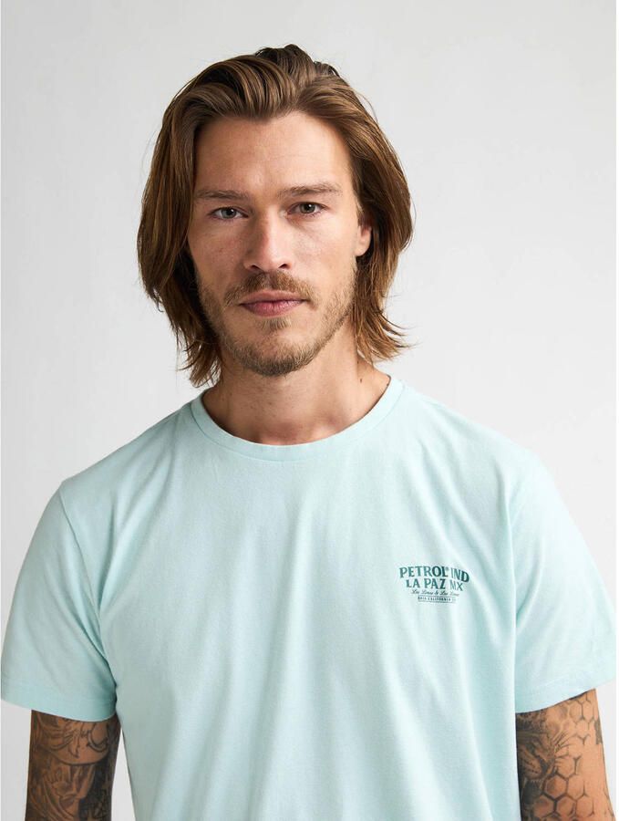 Petrol Industries regular T-shirt met backprint mintgroen - Foto 2