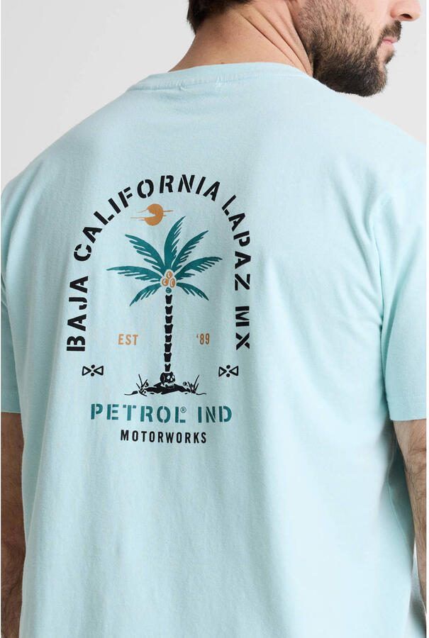 Petrol Industries regular T-shirt met backprint mintgroen - Foto 2